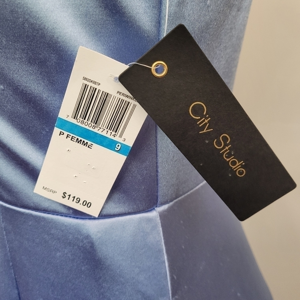 City Studios Satin Gown with Pockets - Picture 12 of 15